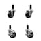 Service Caster 3'' Soft Rubber Wheel Swivel 1-1/4'' Expanding Stem Caster Set 2 Brakes, 4PK SCC-EX20S314-SRS-2-TLB-2-114 - alternate 1